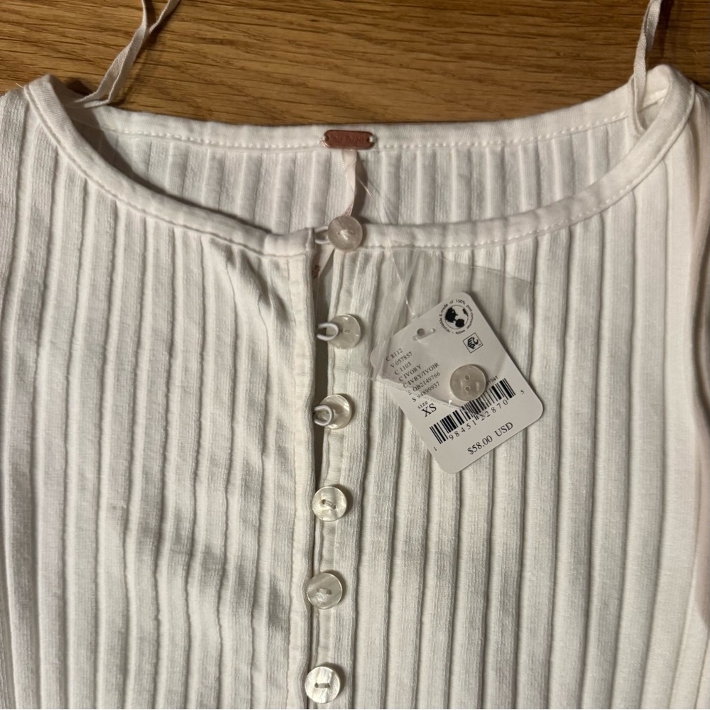 Free People Tilly Long-Sleeve Cardi Ivory - Picture 2 of 3